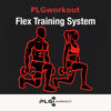 PLGworkout Flex Training System, illustrazione esercizi di affondi con manubri per allenamento forza e mobilità uomo e donna